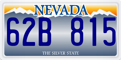 NV license plate 62B815