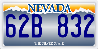 NV license plate 62B832