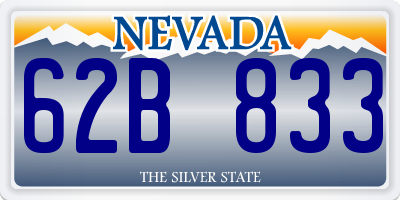 NV license plate 62B833