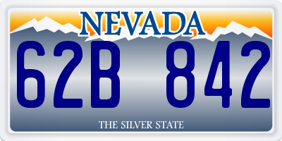 NV license plate 62B842