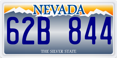 NV license plate 62B844