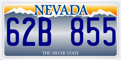 NV license plate 62B855