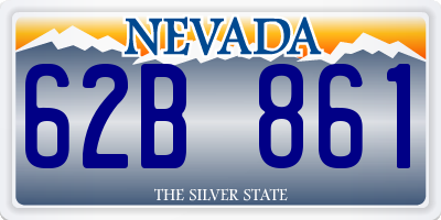 NV license plate 62B861
