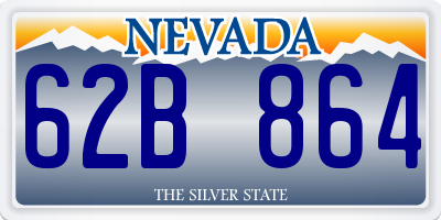 NV license plate 62B864