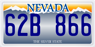NV license plate 62B866