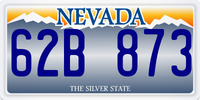 NV license plate 62B873