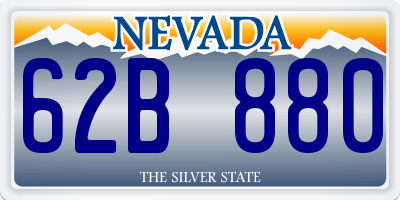 NV license plate 62B880