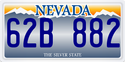 NV license plate 62B882