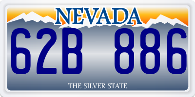 NV license plate 62B886