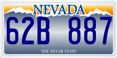 NV license plate 62B887