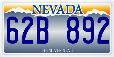 NV license plate 62B892