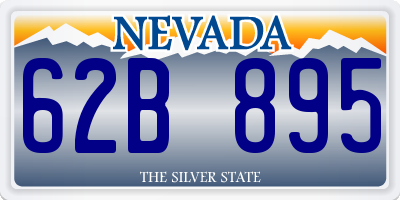 NV license plate 62B895