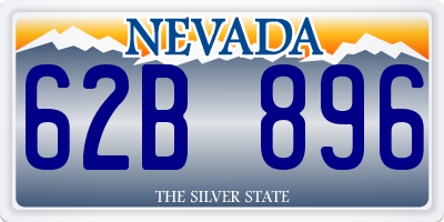 NV license plate 62B896