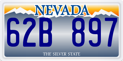 NV license plate 62B897