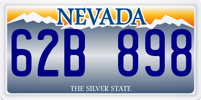 NV license plate 62B898