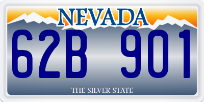NV license plate 62B901