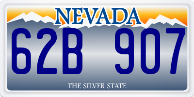 NV license plate 62B907