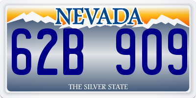 NV license plate 62B909