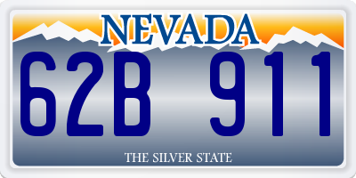 NV license plate 62B911