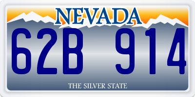 NV license plate 62B914