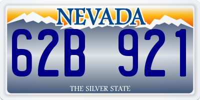 NV license plate 62B921