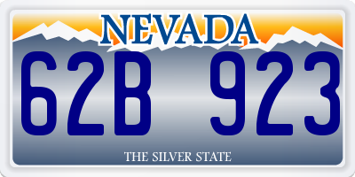 NV license plate 62B923