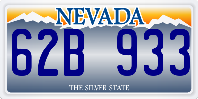 NV license plate 62B933
