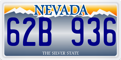 NV license plate 62B936