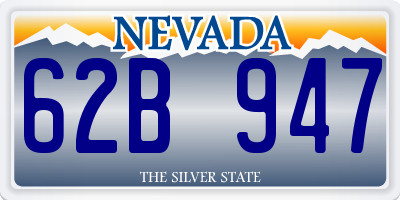 NV license plate 62B947