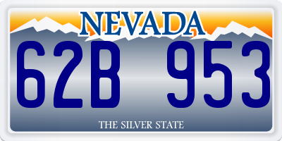 NV license plate 62B953