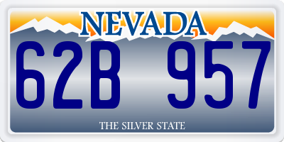 NV license plate 62B957