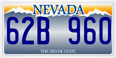 NV license plate 62B960