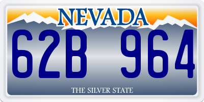 NV license plate 62B964