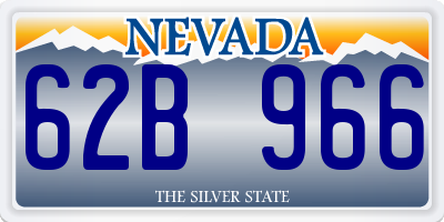 NV license plate 62B966