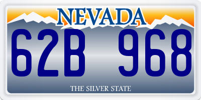 NV license plate 62B968