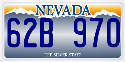 NV license plate 62B970
