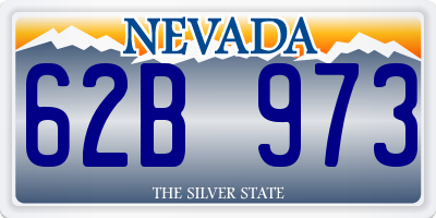 NV license plate 62B973