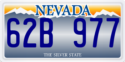 NV license plate 62B977