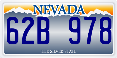 NV license plate 62B978