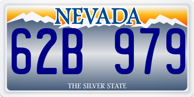 NV license plate 62B979