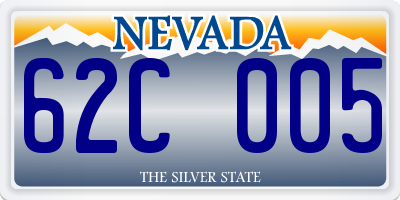 NV license plate 62C005