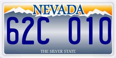 NV license plate 62C010