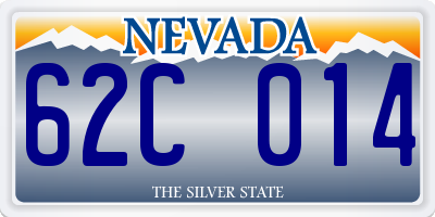 NV license plate 62C014