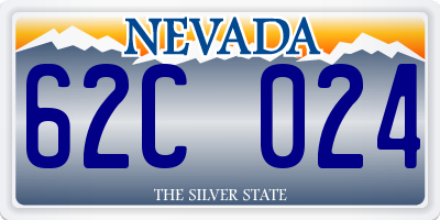 NV license plate 62C024