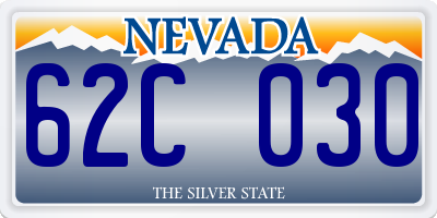 NV license plate 62C030