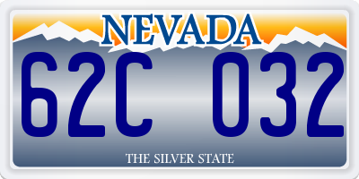 NV license plate 62C032