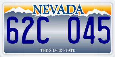 NV license plate 62C045