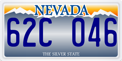 NV license plate 62C046