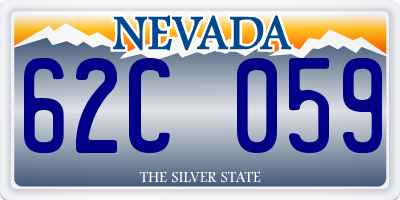 NV license plate 62C059