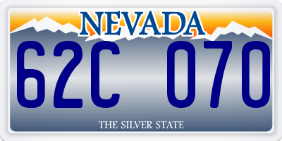 NV license plate 62C070